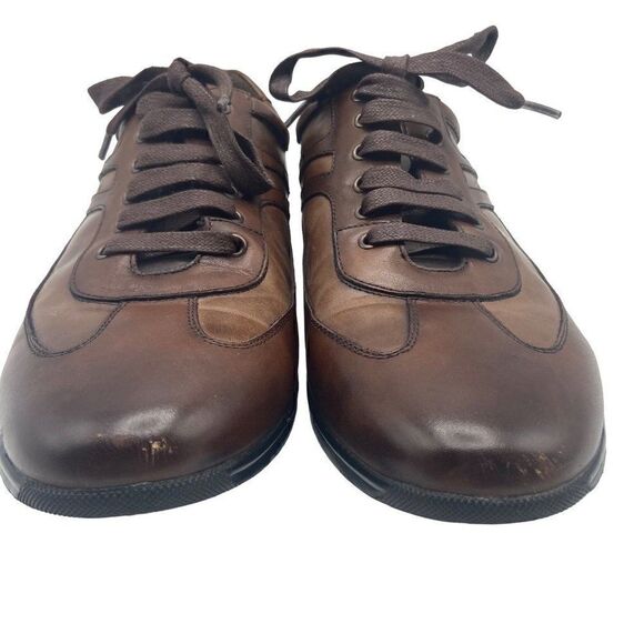 Kenneth Cole License Plate Leather Shoes Brown Size 11 - Picture 3 of 12